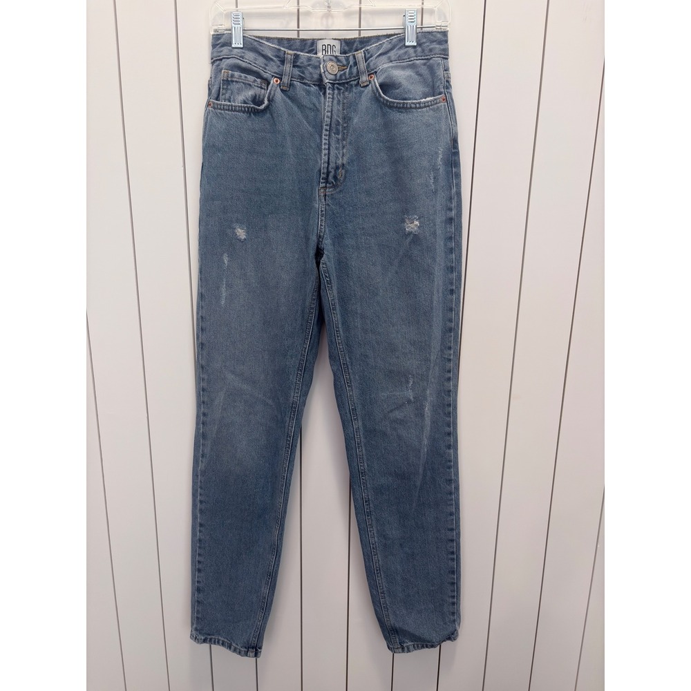 BDG Mom Jeans Womens 26 Blue Distressed High Waisted Vintage‎ Indie Aesthetic